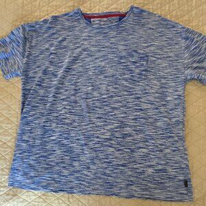 John Varvatos Pierson Short Sleeve T-Shirt Mens Sz XL Reverse Print Blue